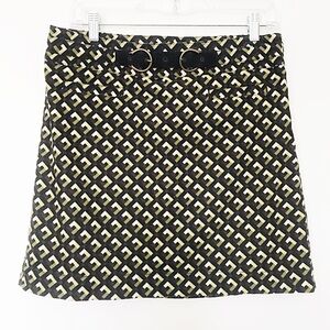 LOFT Sz 6 Abstract Fine Wale Corduroy Mini Skirt